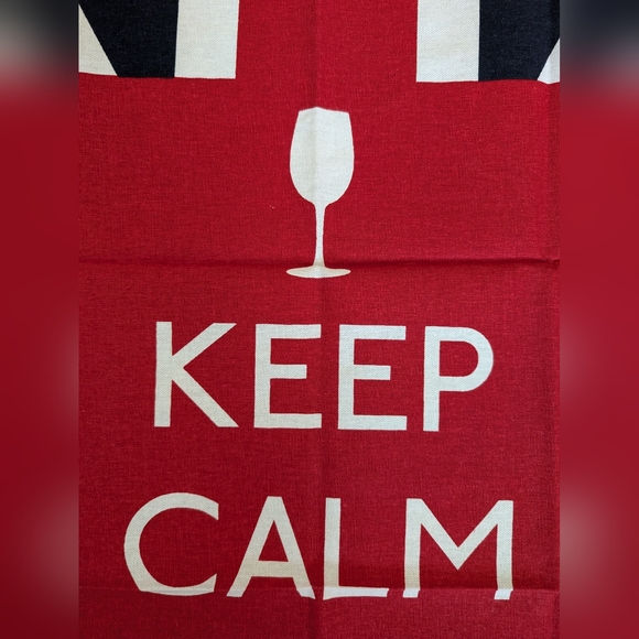 Keep Calm and Drink Up Union Jack Tea Towel UK British Britain Flag Wine Kitchen - Picture 4 of 9